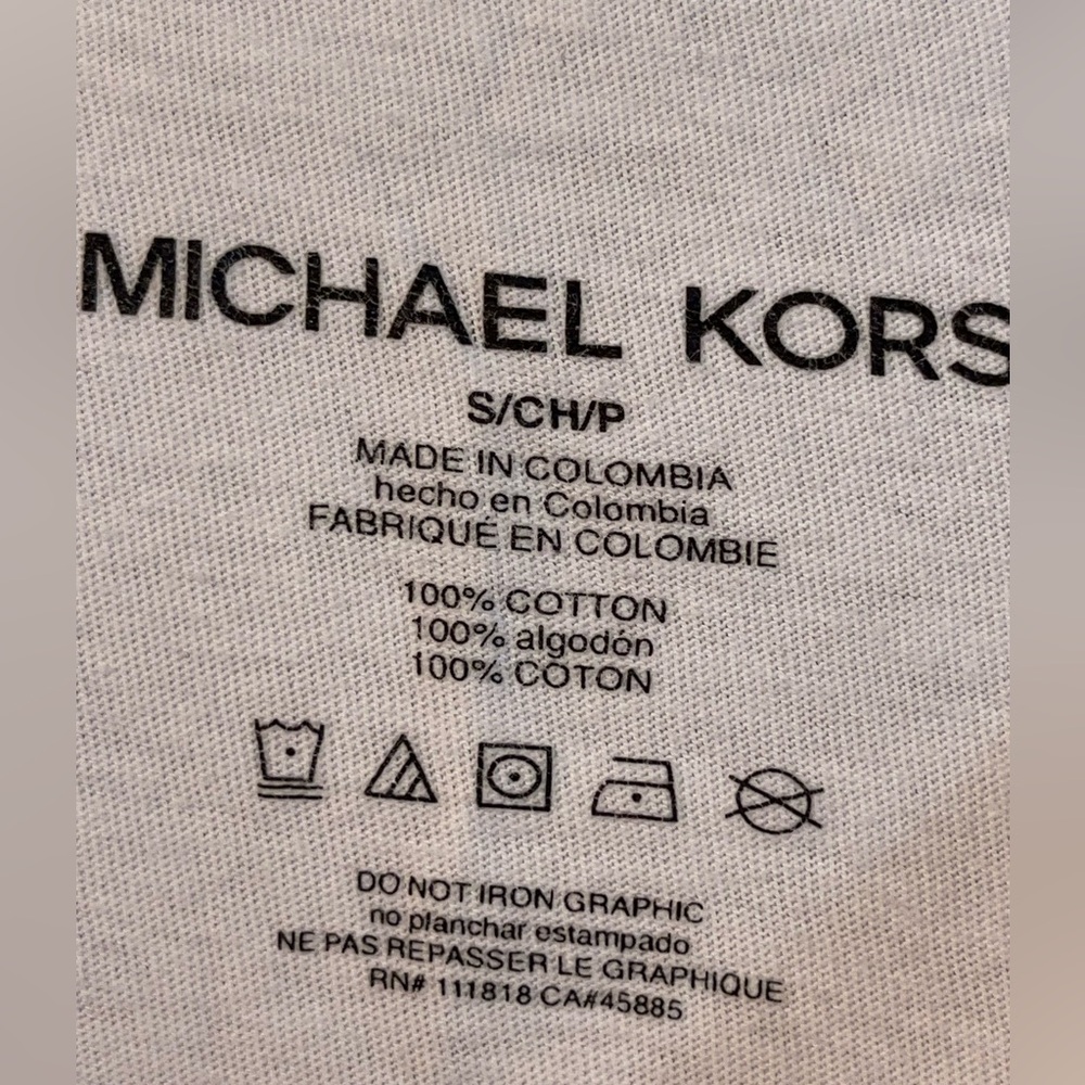 Michael Kors Camo Block Logo Graphic Tee - Picture 4 of 6